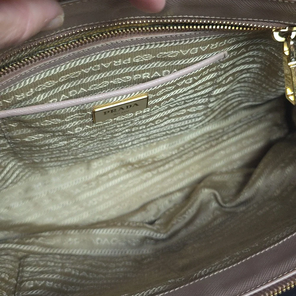 Prada Women's Tan Leather Tote Bag - Picture 7 of 16